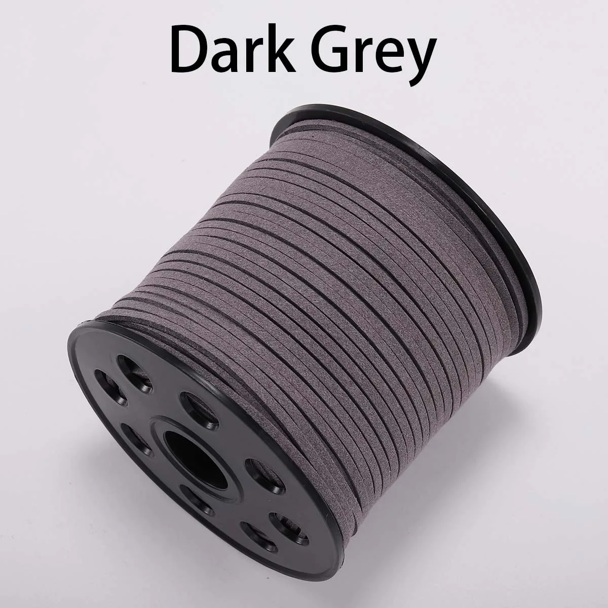 Dark Grey 10 м/лот 2,5 мм плоский плетеный шнур из искусственной замши, Корейская бархатная кожа, ручная работа, веревочная нить для изготовления ювелирных изделий своими руками - Цвет: Dark Grey