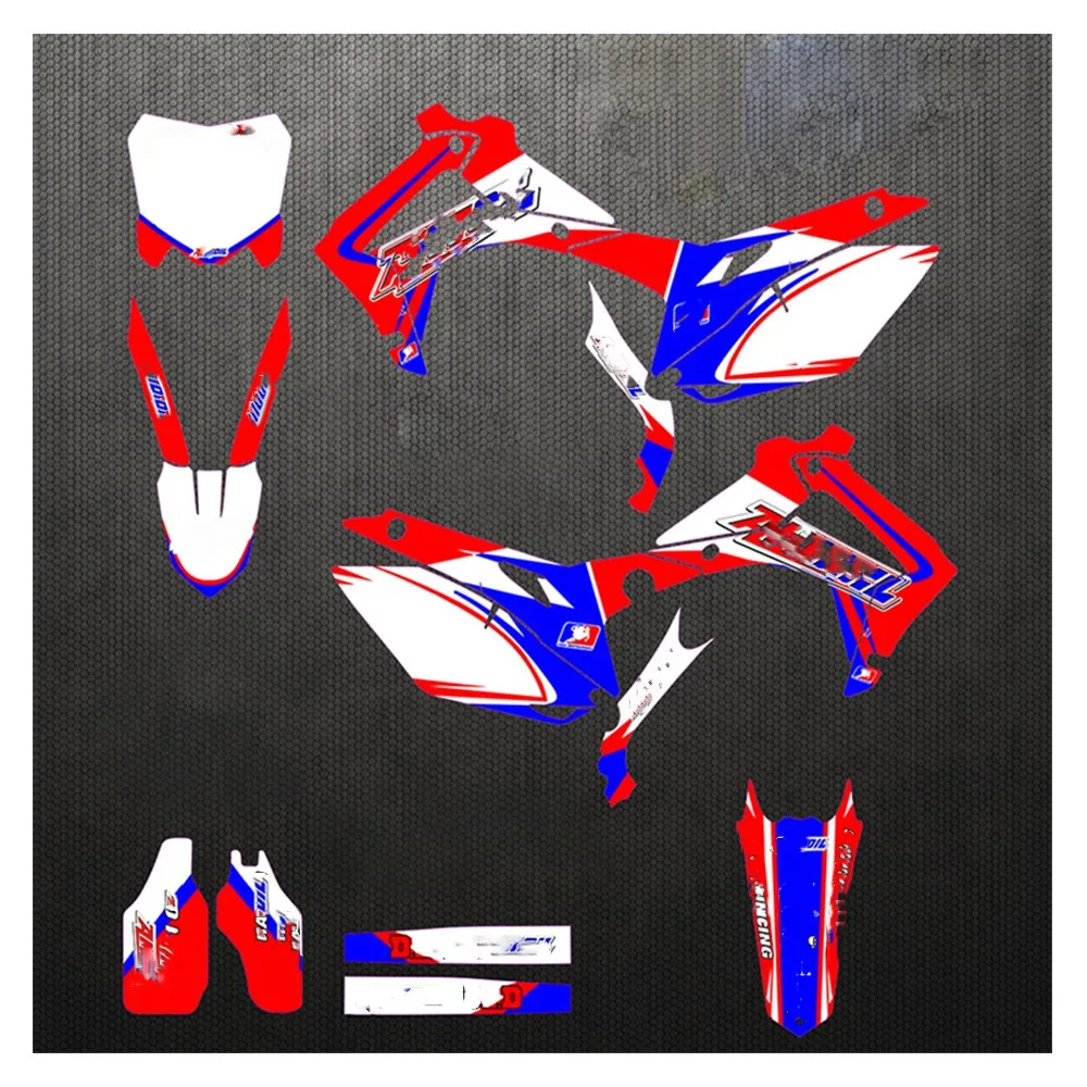 Для Honda CRF250 CRF 2502014 2015 2016 2017 CRF450 450 2013 2014 Полные наклейки DIY настраиваемые цифры