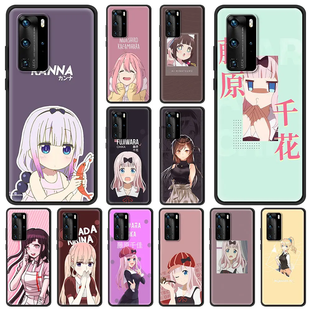 

Anime Love Is War Chika Fujiwara Phone Case Cover Bag For Huawei Y6 Y7 2019 P30 Pro P40 Lite E P Smart Z Shockproof Shell Fundas