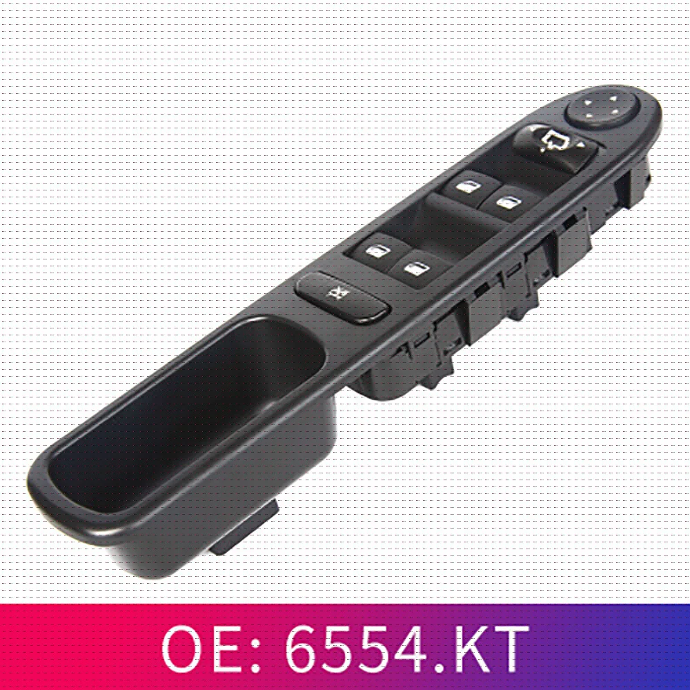 

Front Left Electric Master Window Control Switch OEM 6554.KT 6554KT 6490.HQ 6490HQ 6554.HJ 6554HJ for 2000-2014 Ppeugeot 307