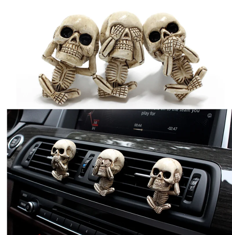 

2021 three ghosts car interior decoration personality creative car supplies lucky ornaments