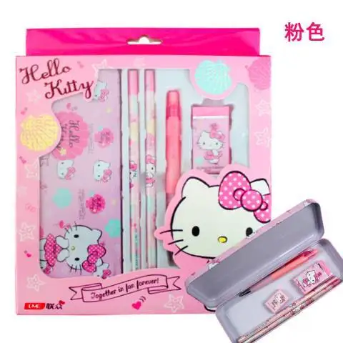 

Hello Kitty Student School Supplies Stationery Set Pencil Case Stationery Set
