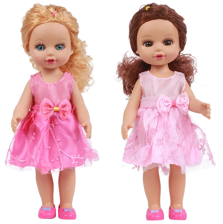 35 см Силиконовые платья Детские куклы игрушки 3D глаза принцесса Bonecas модные