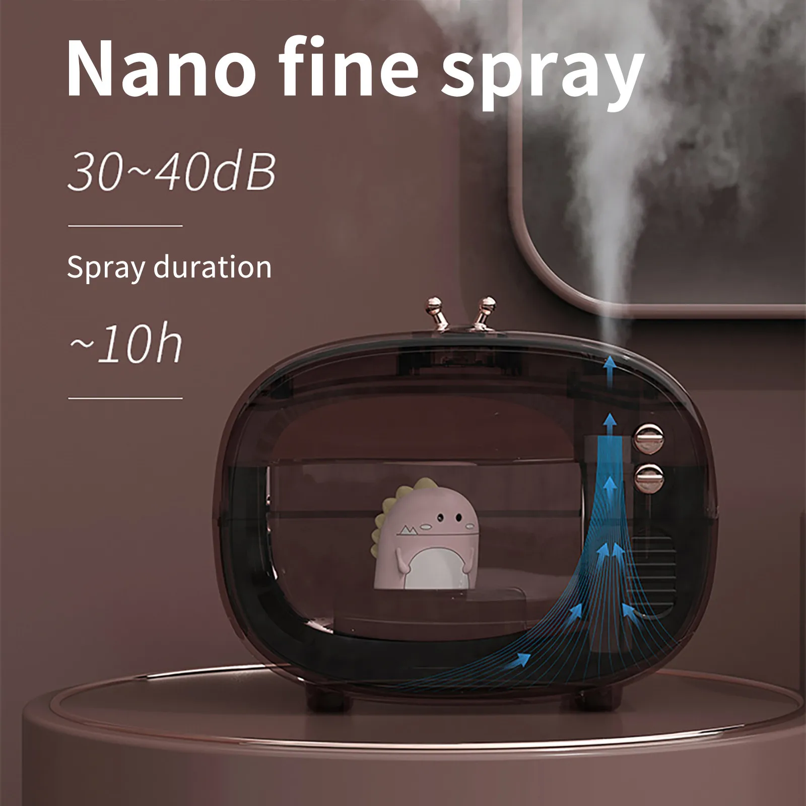 

400ml Mini Air Humidifier Aroma Essential Oil Diffuser For Home Car Ultrasonic Mist Maker Tv Cute Pet Reed Diffuser Sets Spray