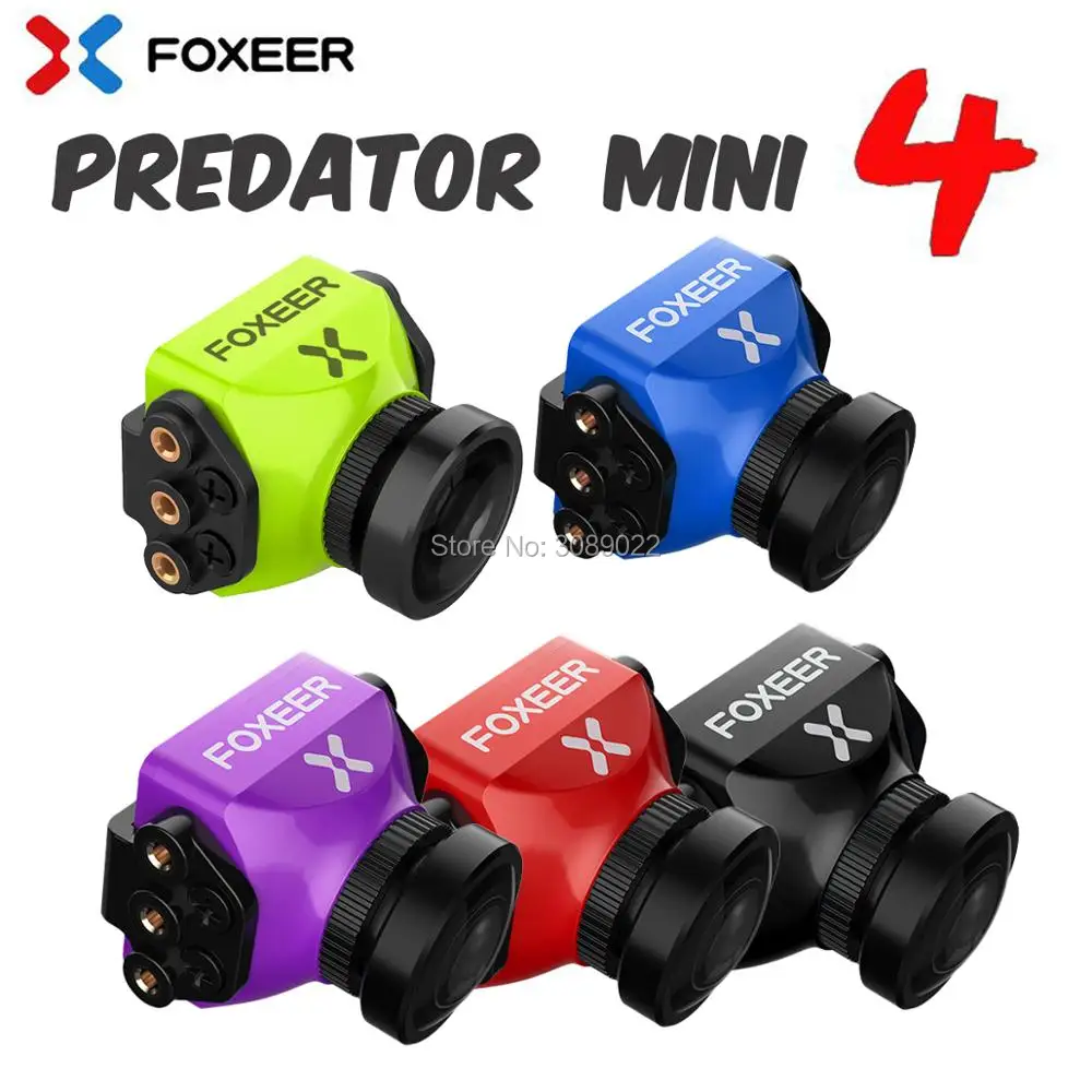 Foxeer Predator V4 FPV камера гоночный Дрон мини-камера 16:9/4:3 PAL/NTSC переключаемый Супер WDR, osd 4 мс задержка Upgarded PredatorV3