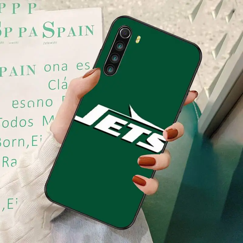 

0 New York Jets Black Soft Phone Case For Redmi 7 8 9 A K20 30 Pro Note 8 9 Pro 9s
