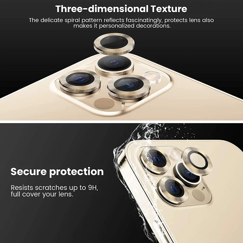 

Luxury Color Metal Ring Camera Lens Tempered Glass Protectors for iPhone 11 12 Pro Max on iPhone 12 Mini 11 Pro Protective Glass