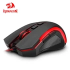 Игровая проводная мышь Redragon notosaur M606 USB 3200 точекдюйм, 6 кнопок, 7 видов цветов с подсветкой, эргономичная геймерская мышь для ноутбука, компьютера