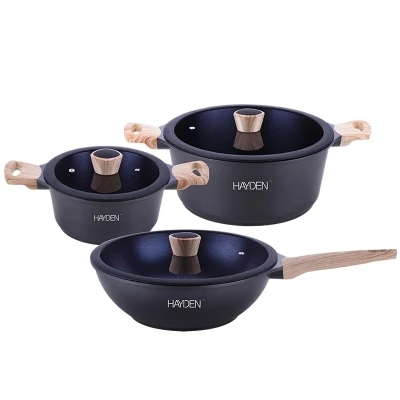 Набор кастрюль с антипригарным покрытием кухонная посуда для дома кастрюля