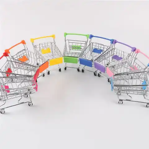 Креативная миниатюрная тележка для супермаркета, металлическая детская игрушка, Прямая поставка