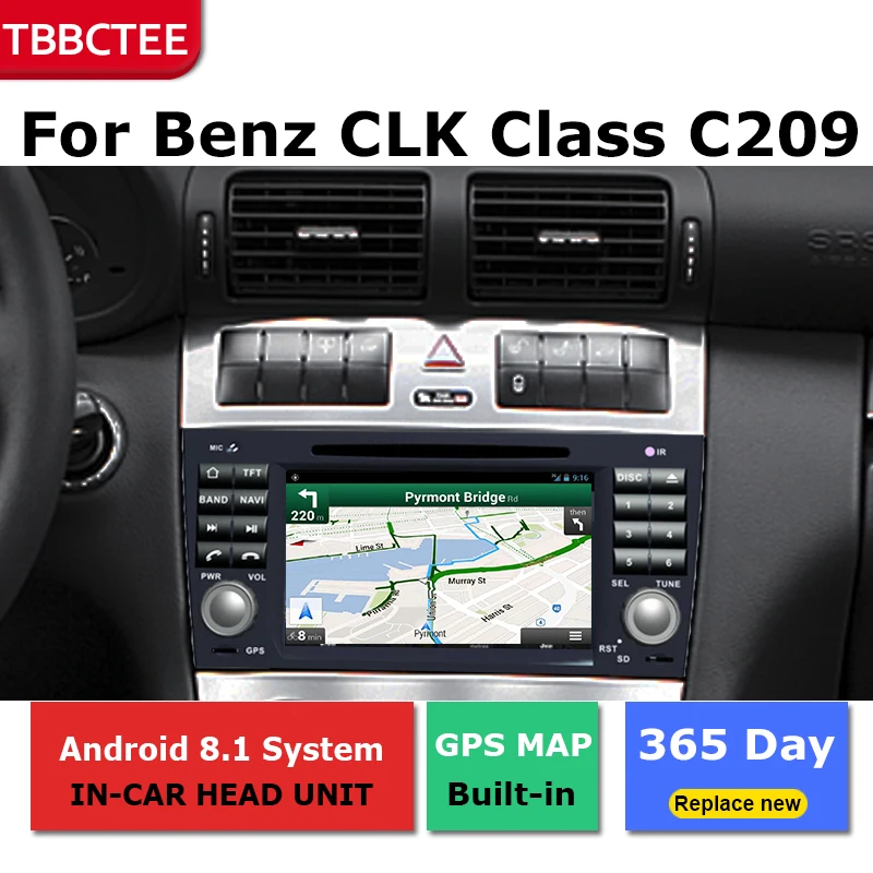 2Din для Mercedes Benz CLK Class C209 A209 2000 2010 автомобильный Android Радио мультимедийный плеер gps