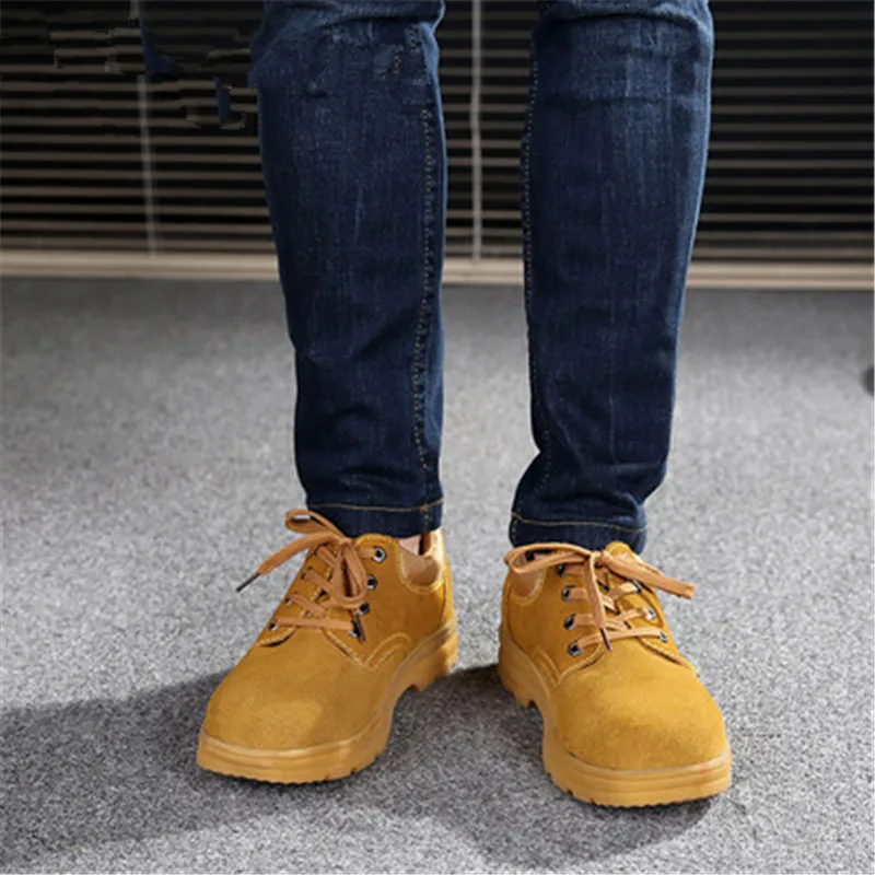 

Unisex Safety Shoes Steel Toe Work Shoes For Men Insulation Genuine Leather Electrician Safety Boots Men Tenis Plus Size 46