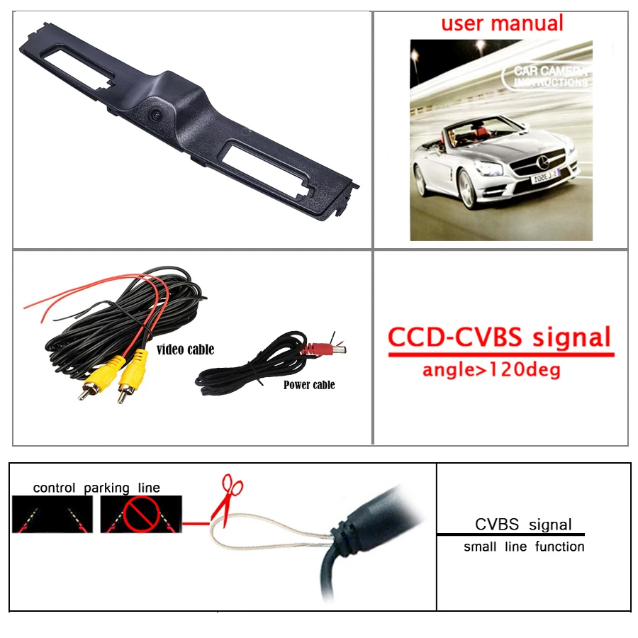 

Камера заднего вида AHD 1920*1080P для Jeep Compass 2017 2018