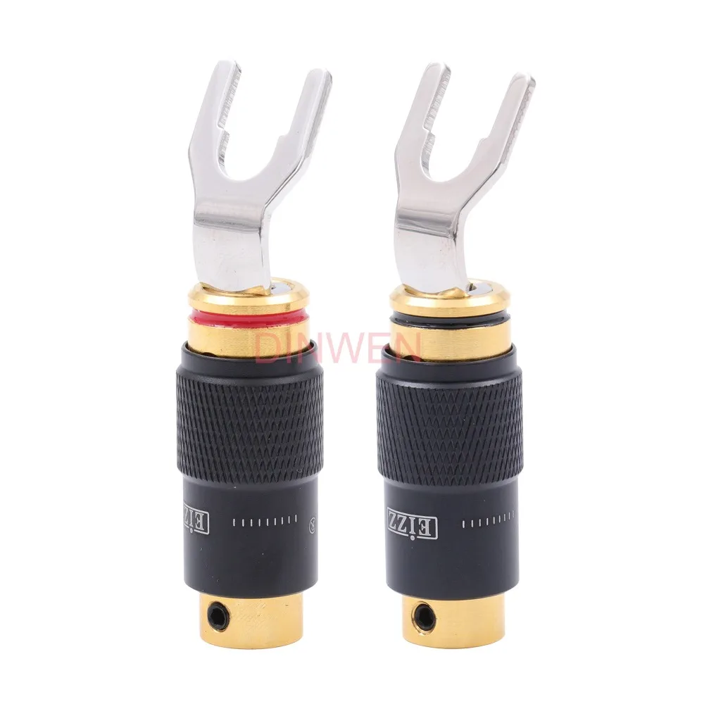 Медный кабель типа банан с родиевым покрытием для динамика штекер папа усилителя
