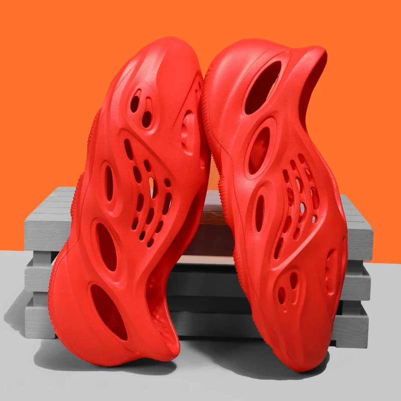 Мужские летние сабо дышащие Нескользящие повседневные пляжные сандалии