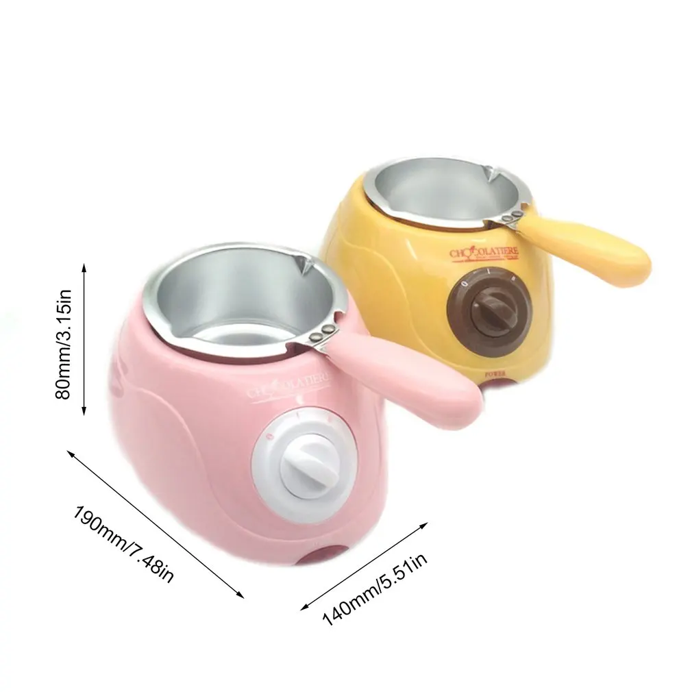 

220V Electric Candy Chocolate Melting Pot Chocolate Fountain DIY Kitchen Tool with Heart-shape Mold for Soap Making