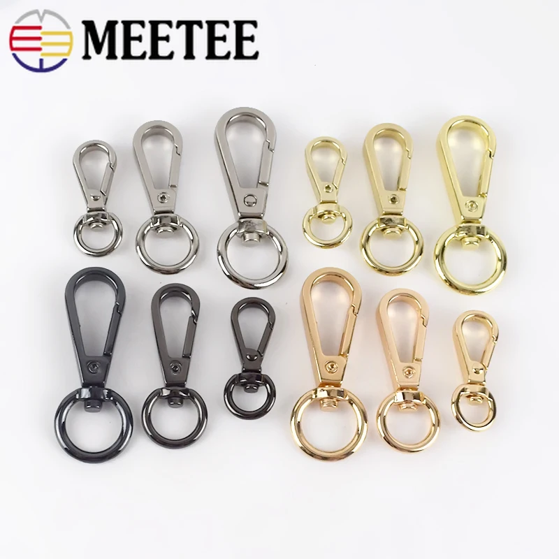 Meetee 10 шт. ID 8/10/13 мм металлическая пряжка для чемоданов и сумок язычок-зажим