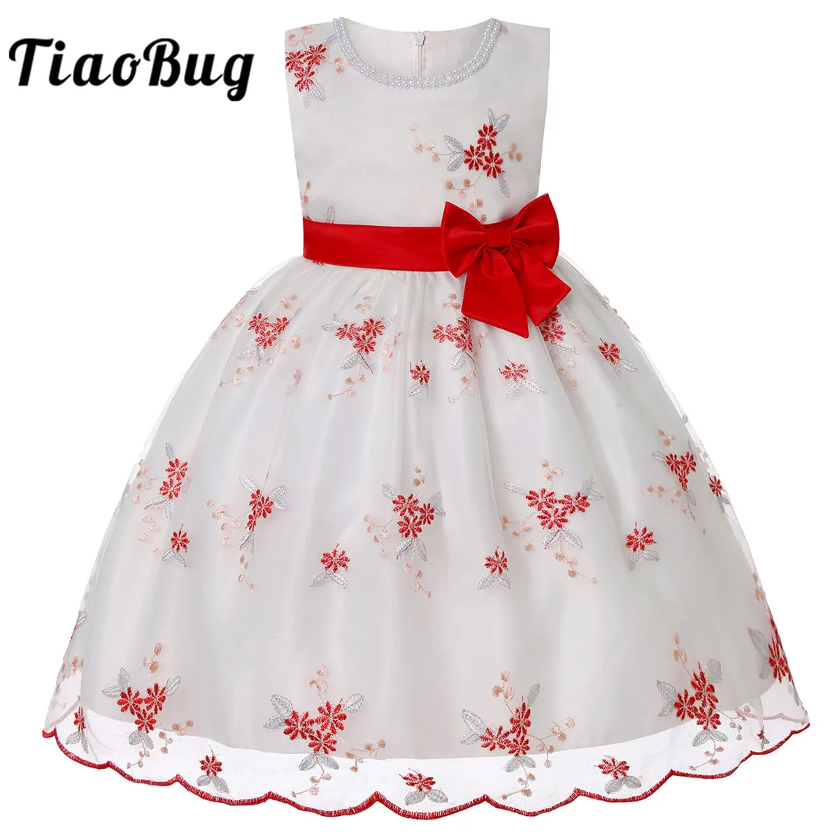 

Flower Girls Dress Kids Dresses for Girls Knee Length Princess Dress Ball Gown Birthday Party Christmas Costume Holiday Dress