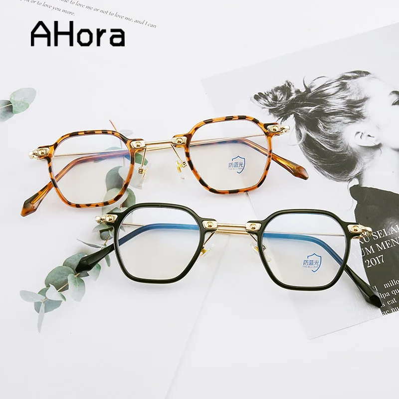 

Ahora Polygon Anti Blue Light Reading Glasses Alloy Presbyopic Eyeglasses For Women&Men +1.0+1.5+2.0+2.5+3.0+3.5+4.0 2021New
