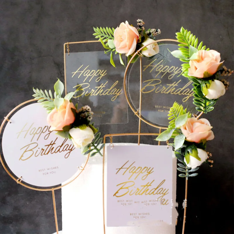 Новый акриловый металлический Фотофон Оригинальное оформление свадебный торт