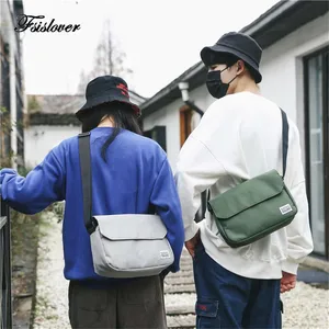 Холщовая Сумка через плечо для женщин, в стиле хип-хоп, винтажная, сумки-мессенджеры унисекс