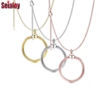 Seialoy, новинка, 45 см, кабель, базовая цепочка для ожерелья, подходит для оригинальной круглой формы, подвески, ожерелье для женщин, мужчин, ювелирные изделия, подарок для мальчиков и девочек