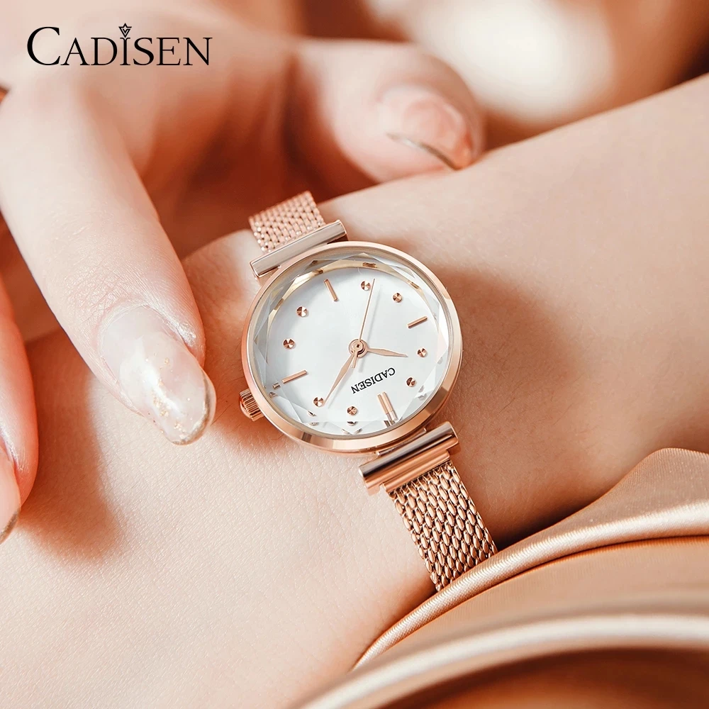 2021 NEW Women Watch Luxury Brand CADISEN Fashion Lady watch Gold Stainless Steel Waterproof Wristwatch zegarek damski Gift enlarge