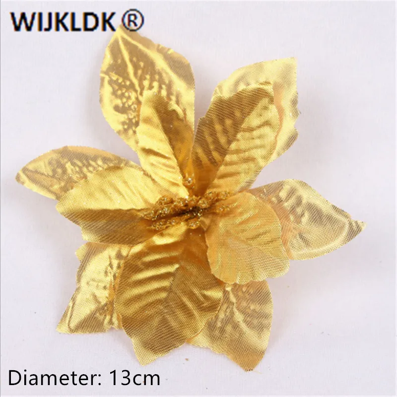 Рождественское украшение 5 шт. блестящий искусственный цветок Рождественская