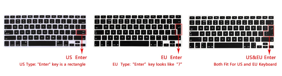 HRH русская премьера Pro CC ярлыки силиконовая клавиатура чехол для MacBook Retina Air 13