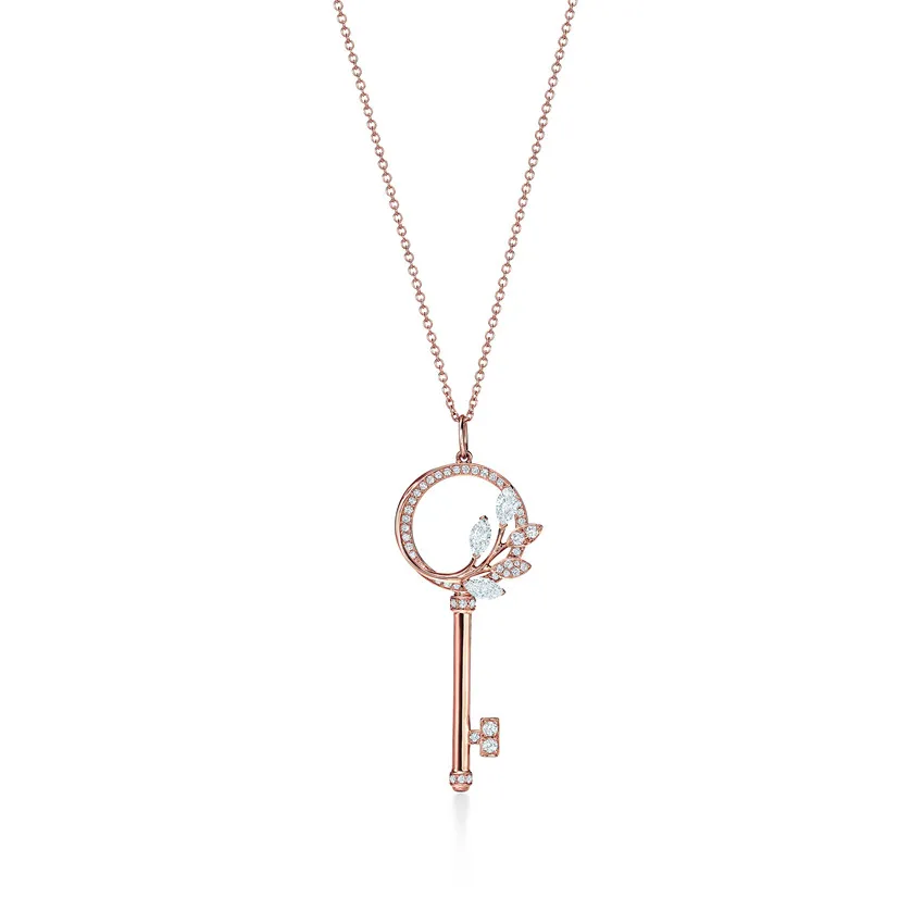 

925 sterling silver key pendant necklace girlfriends birthday gift, 2021