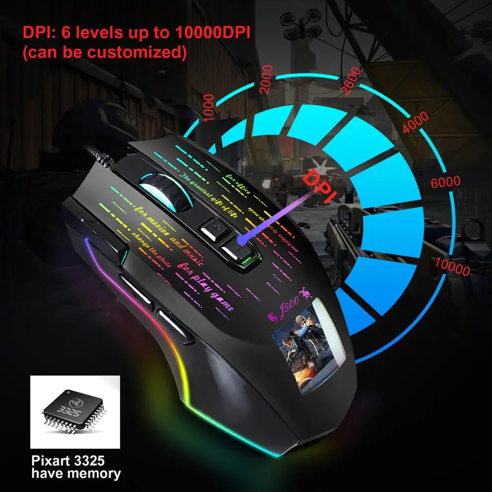 Игровая мышь эргономичный дизайн удобная RGB подсветка игровой курьер с клавишей
