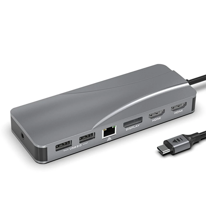 

Док-станция USB C, 14 в 1, тройной дисплей, 4K USB C DP SD/TF кардридер