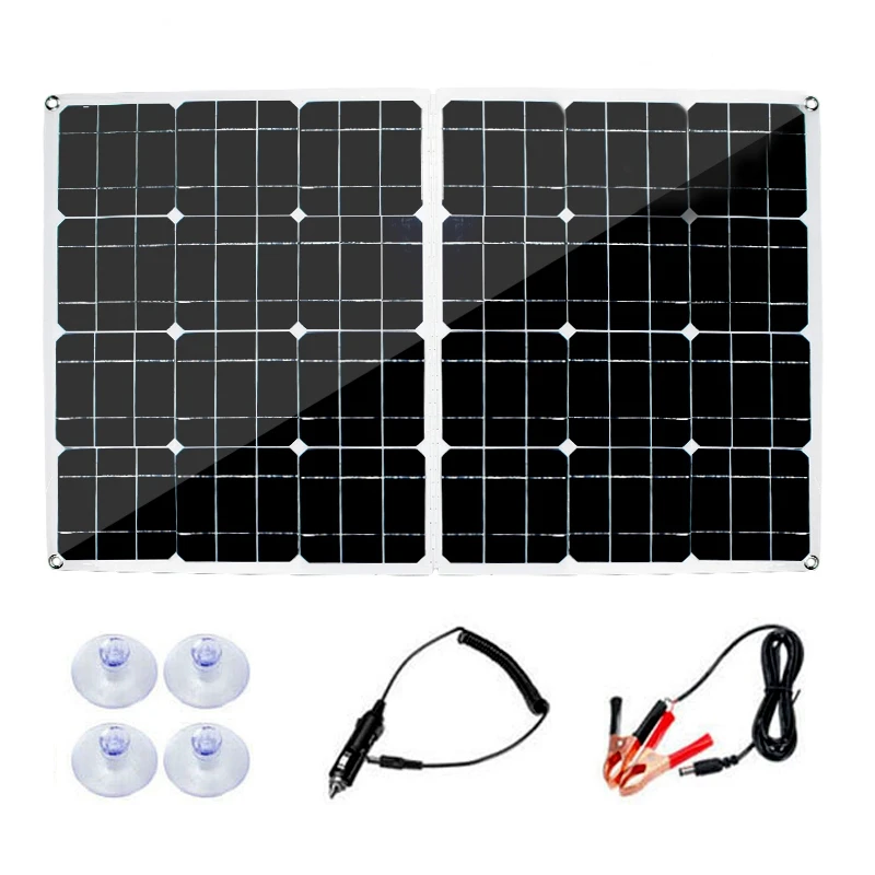 

Высокоэффективная портативная солнечная панель 250W12V5V мобильный телефон QC3.0, Гибкая солнечная панель для автомобиля, внешняя Аварийная заря...