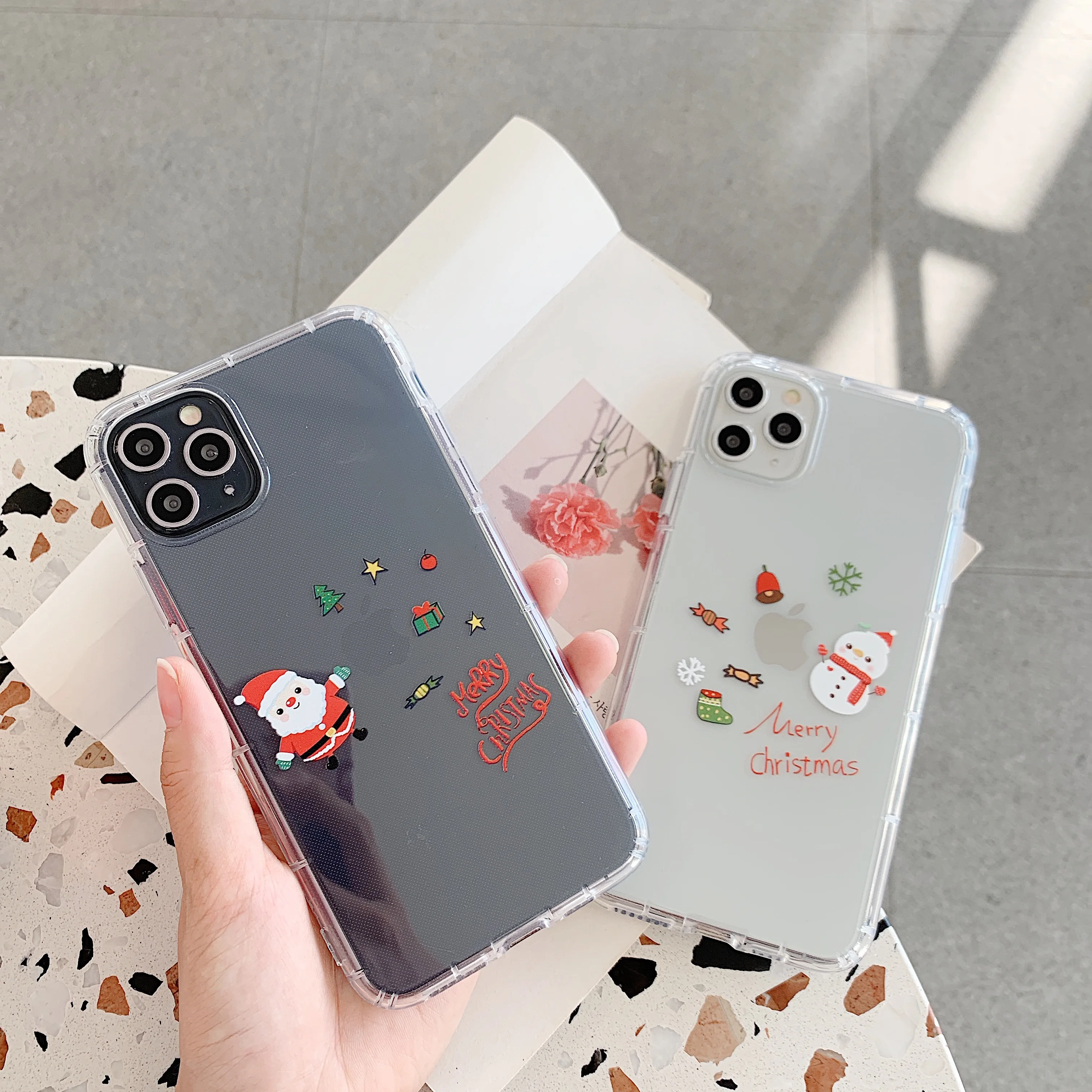 Рождественский чехол для телефона с изображением снеговика iphone 6 S 7 8 Plus X XS 11 Pro MAX XR
