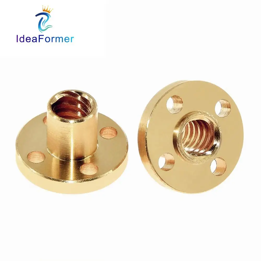 Винты ходовые 5 шт./лот T8 диаметр трапециевидной гайки Шаг 8 мм 2 4 латунная гайка