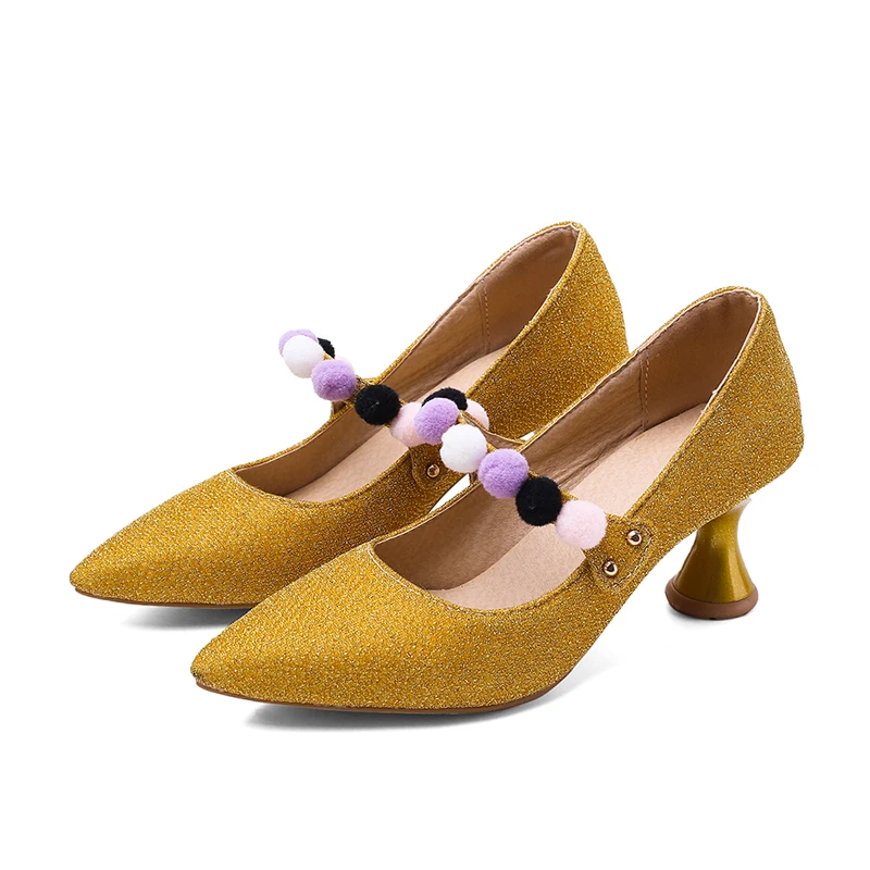 Lucyever/женские туфли-лодочки серебристого цвета с блестками размера плюс 30-48 Сезон