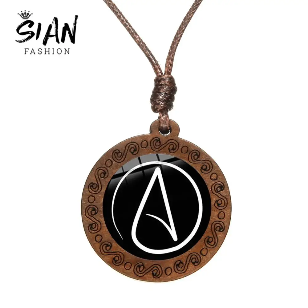 Азиатских Новое поступление атеистов атеизм символ ожерелье материализм ручной