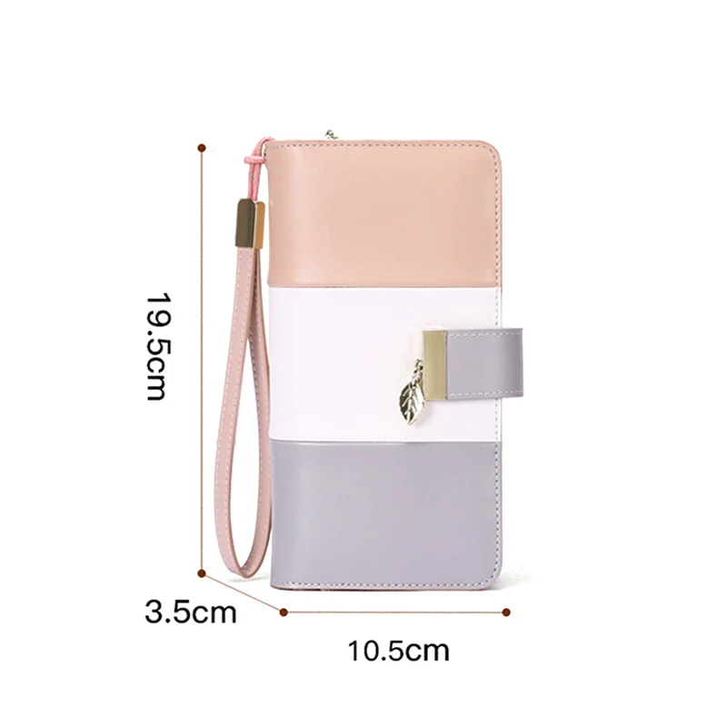 

Women Wallet with RFID Blocking Technology Rectangle Shape Large Capacity Purse Red/ Pink/ Black