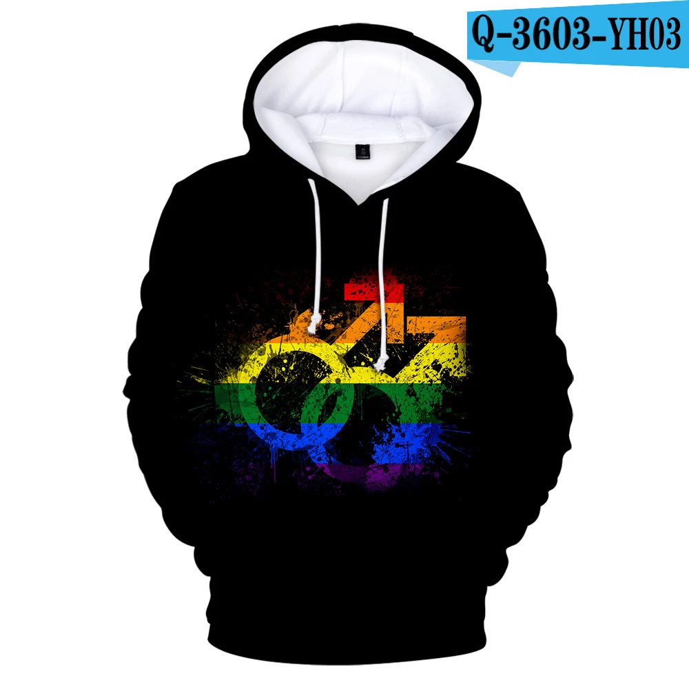 

Brand Creativity LGBT Hot Rainbow Stripes Printed Sweatshirt 3D Hoodies Men/Women Streetwear LGBT Autumn Long Sleeve Pullovers