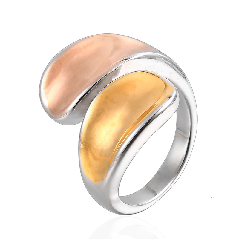 Современное изогнутое вогнутое кольцо RIR с двойной ложкой новые размеры браслета