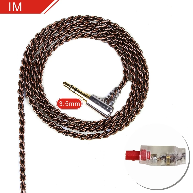 IM 3.5mm Bronze FDBRO DIY 3,5 мм кабель для наушников 0,78 мм 2Pin провод для 1964 W4R UM3X ES3 ES5 кабель для наушников MMCX/2PIN/IE80/IM/A2DC Кабо - Цвет: IM 3.5mm Bronze