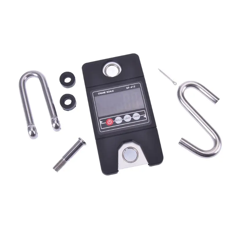 

Digital Hanging Scale 300KG(600LBS)/100g Industrial Portable Crane Scale Electronic Balance Heavy Duty Hanging Hook Weight Scale