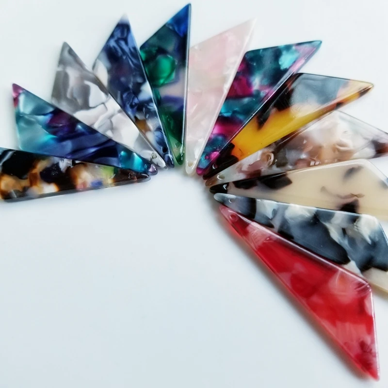 Треугольное акриловое Уксусное кислотное ушное кольцо для ногтей своими руками