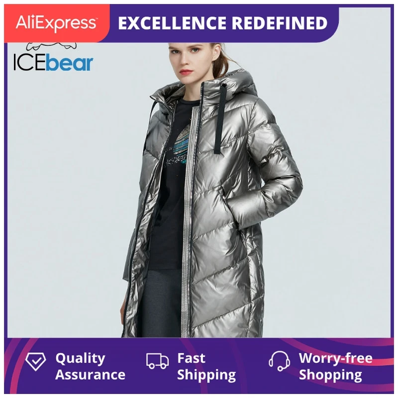 

Новинка 2021, Зимняя женская куртка с капюшоном, модное повседневное облегающее длинное теплое хлопковое пальто, Брендовые женские парки ...