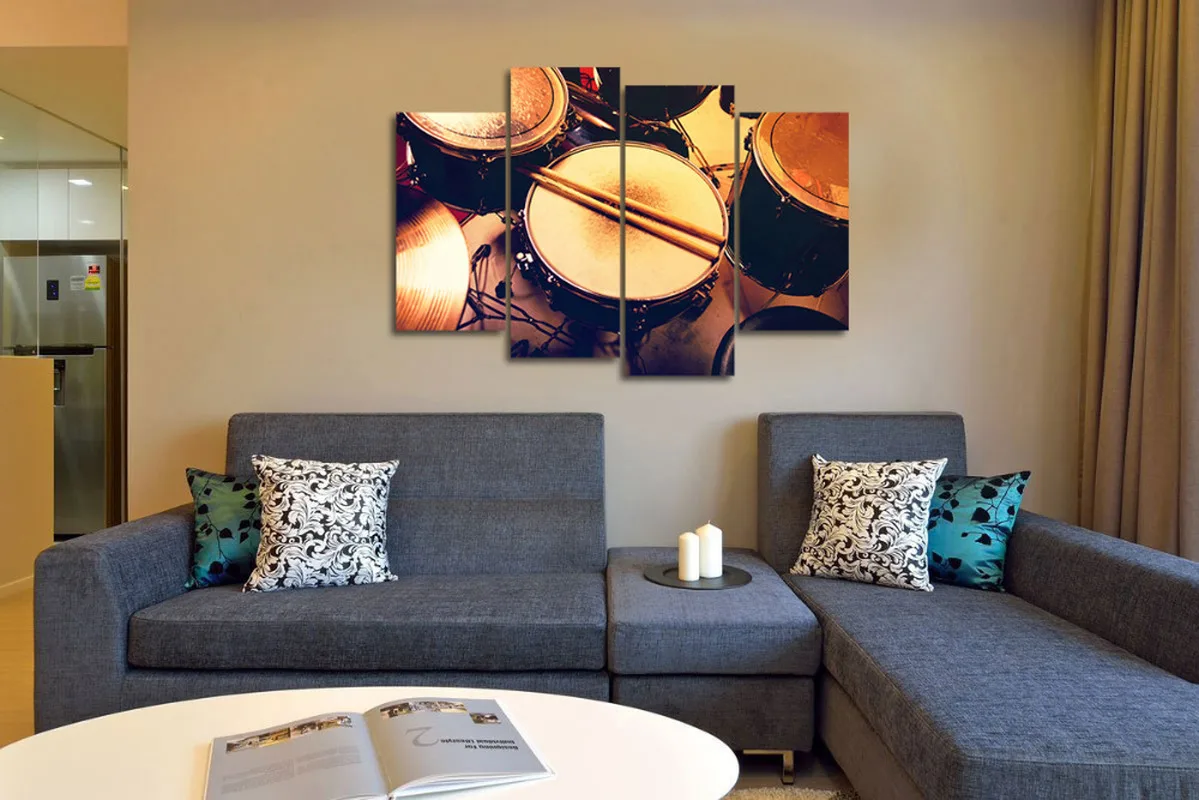 Визуальный художественный декор музыка настенный барабан набор картин