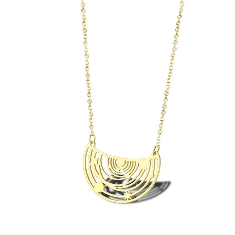 RIR ожерелье с солнечной системой молочного пути Supernova космическая подвеска луна