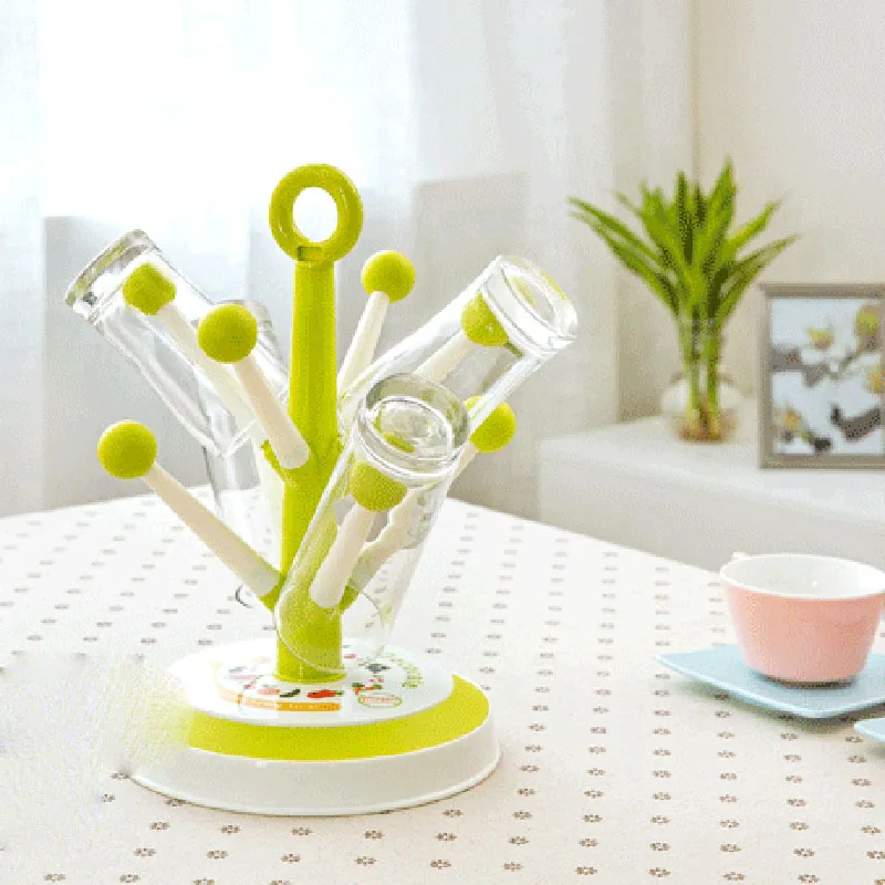 Новая сушилка для чашек в форме дерева держатель Винных Бокалов органайзер