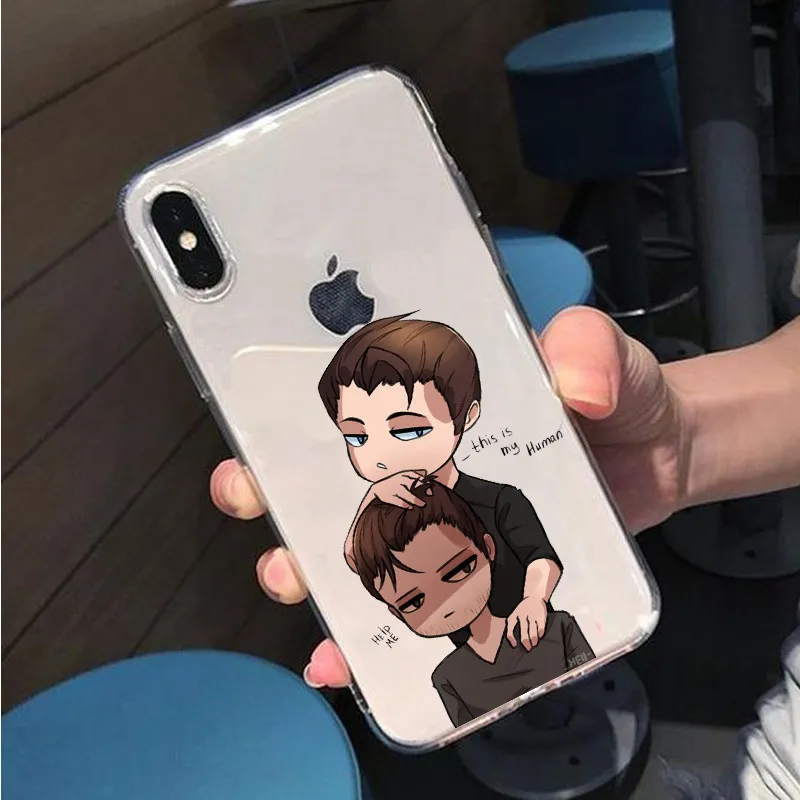 

Detroit Become Human Android RK800 Connor Kara silicone TPU Case For iPhone XR XS Max 10 6S 5 5S 7Plus 8 11ProMAX 11Pro 11