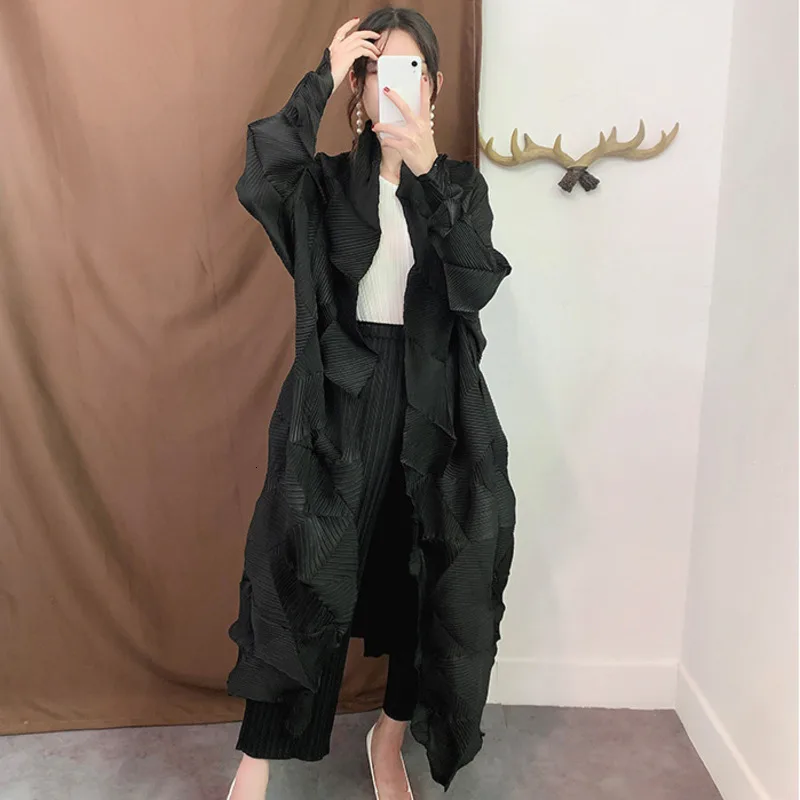 Женский плиссированный кардиган LANMREM с V образным вырезом и длинными