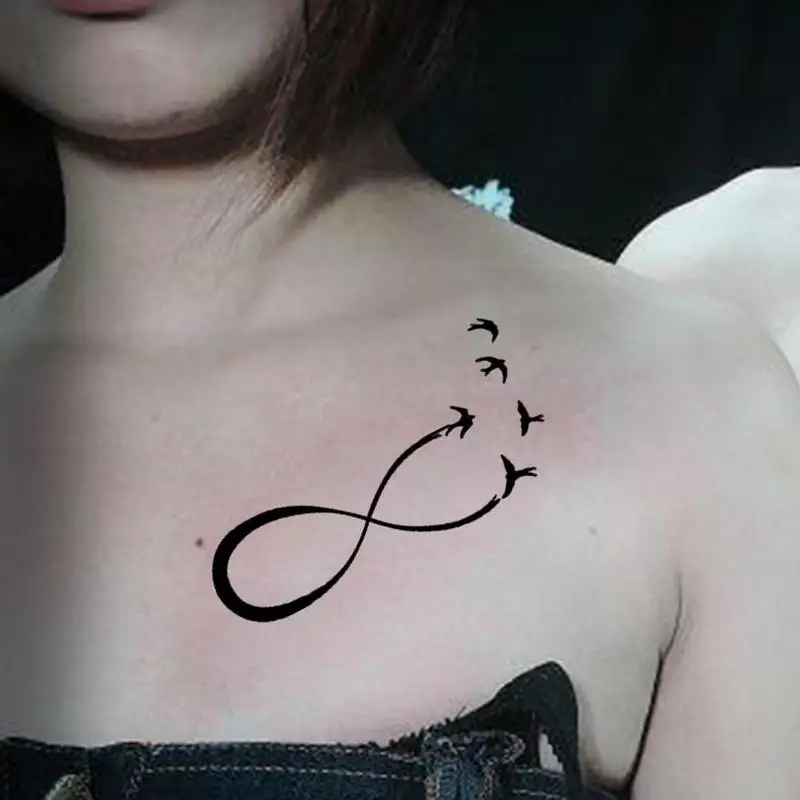 Черная временная татуировка A2T0 черная классическая Водонепроницаемая на тело